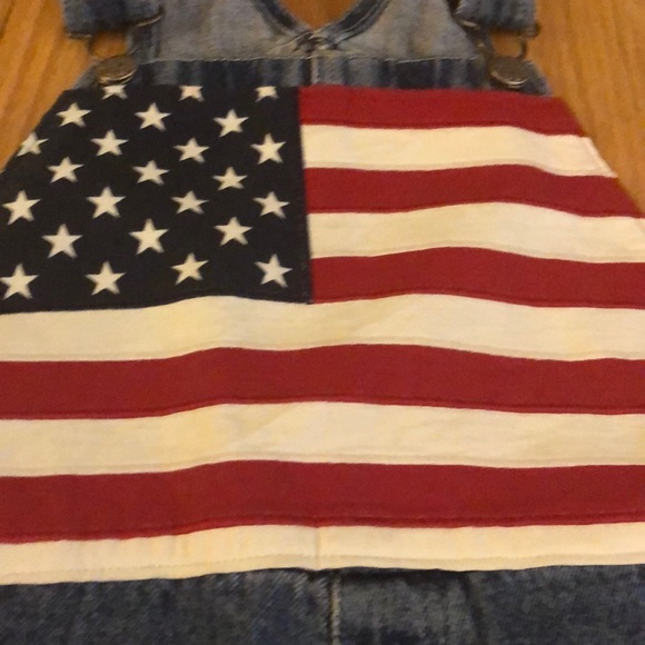 Oshkosh Boutique custom made July 4th overalls - Picture 2 of 12